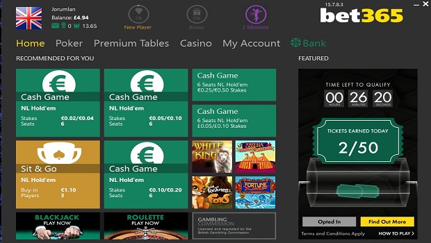 Bet365 poker app