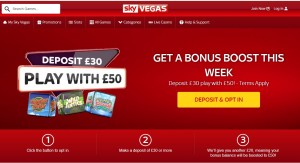 Sky Vegas Deposit 30 Offer