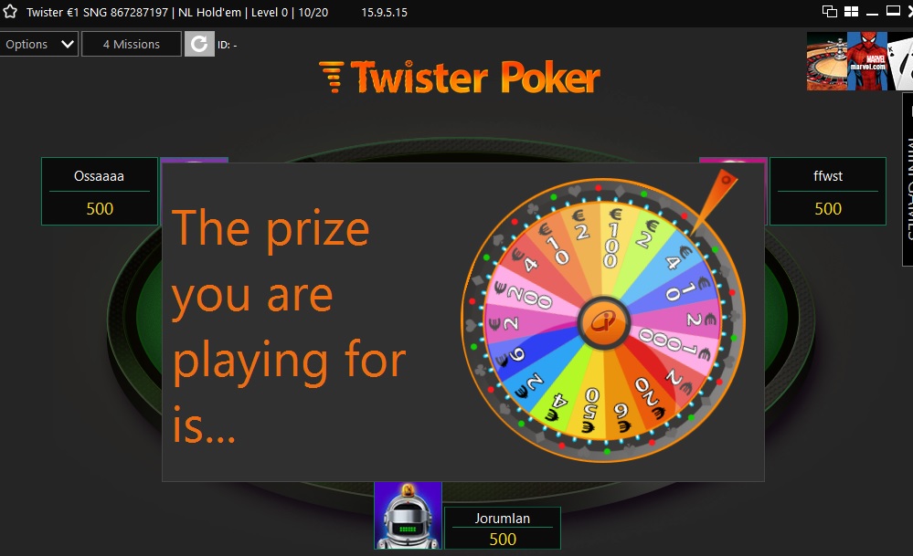 sng twister poker