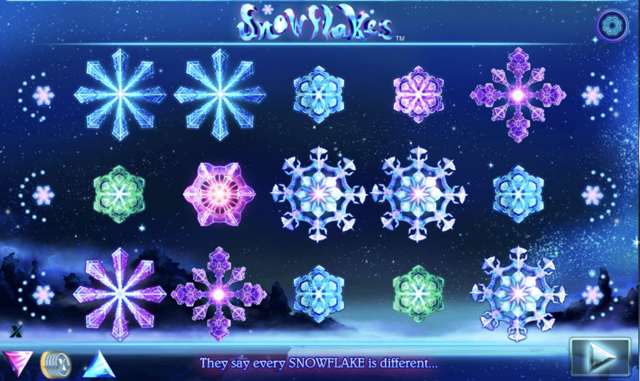 Snowflakes Christmas themed slot on Bet365 Games